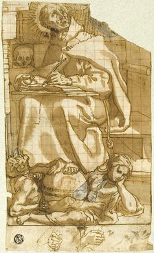 Saint Romuald or Saint Augustine in His Study, n.d. Creator: Andrea Lilio.