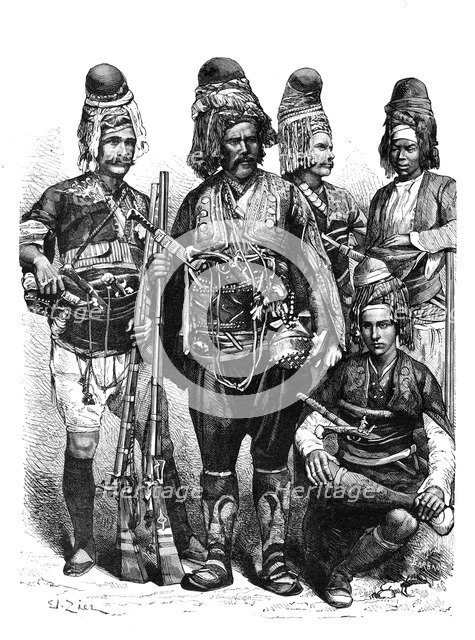 A group of Zeibeks, Asia Minor, 1895. Artist: Unknown