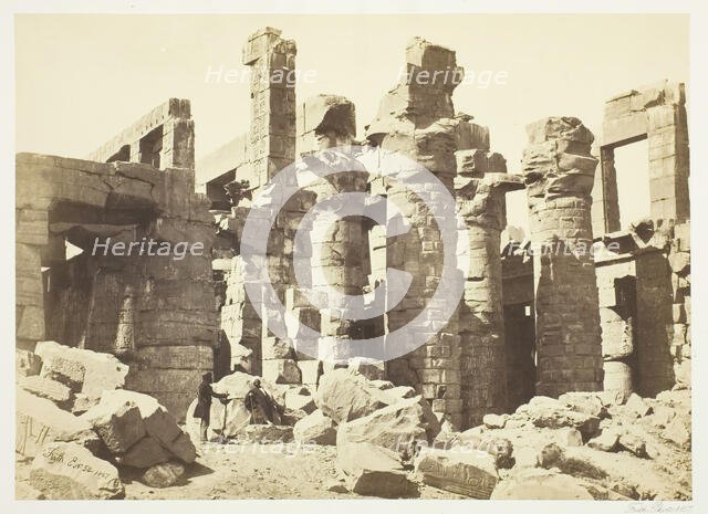 Hall of Columns, 1857. Creator: Francis Frith.