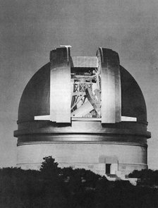 200 inch Hale telescope at Palomar Observatory, California, at night, c1948. Artist: Unknown