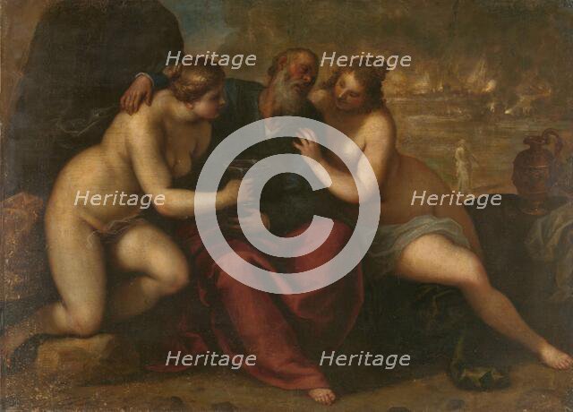 Lot and his Daughters, 1610-1620. Creator: Jacopo Palma.