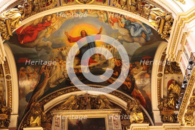 Ceiling, St Isaac's Cathedral, St Petersburg, Russia, 2011. Artist: Sheldon Marshall