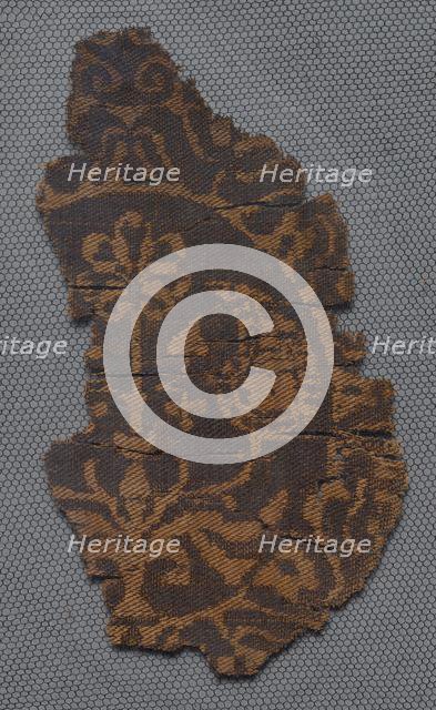 Fragment of a Segmentum with Palmette Tree, 7th-8th century. Creator: Unknown.