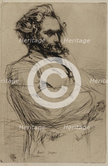 C.L. Drouet, Sculptor, 1859. Creator: James Abbott McNeill Whistler.