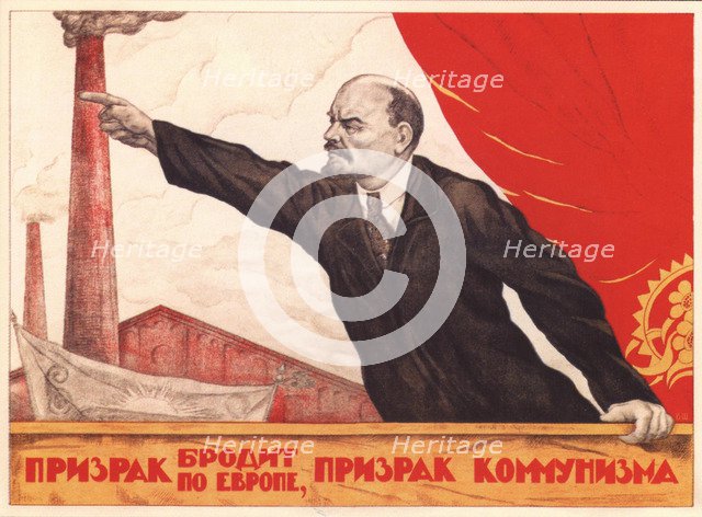A spectre is haunting Europe - the spectre of Communism. Artist: Shcherbakov, V. (active 1920s)