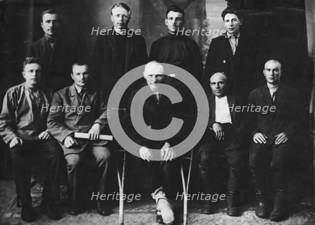 Members of the partisan detachment P.K. Lubkova, 1920s. Creator: Unknown.