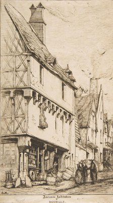 An Old House, or The Musician's House, Bourges, 1860. Creator: Charles Meryon.