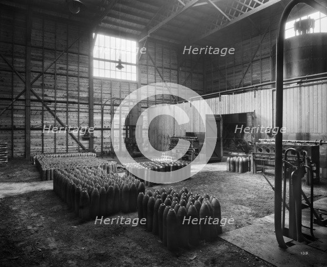 Cunard Shell Works, Bootle, Merseyside, September 1917.  Artist: H Bedford Lemere.