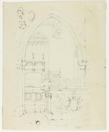 Broughton Church, 1830/40. Creator: Unknown.