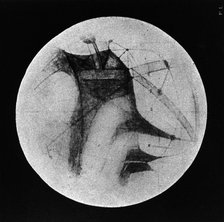 Drawing of Mars showing 'canals' and dark areas, 1896. Artist: Unknown