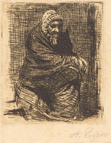 Old Woman Seated (La vieille femme assise). Creator: Alphonse Legros.