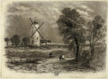 Landscape with Windmill, September 1850. Creator: Elizabeth Murray.