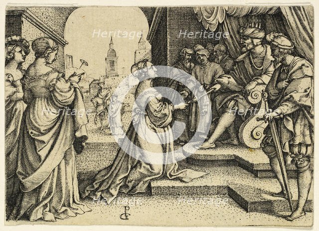 Esther before Ahasuerus, n.d. Creator: Master I.B..