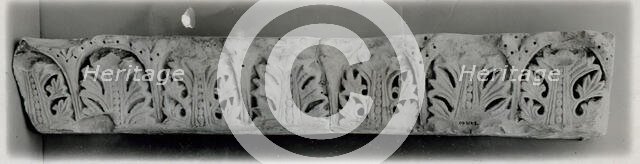 Fragment from a Molding with Acanthus Clusters under Arcades, Egypt, 5th-6th century. Creator: Unknown.