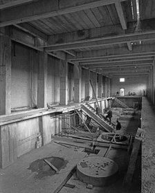 Basement of Sheffield water treatment plant under construction, South Yorkshire, March 1959. Artist: Michael Walters