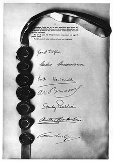 The Locarno Treaty sealed and signed in London, 1st December 1925, (1935). Artist: Unknown