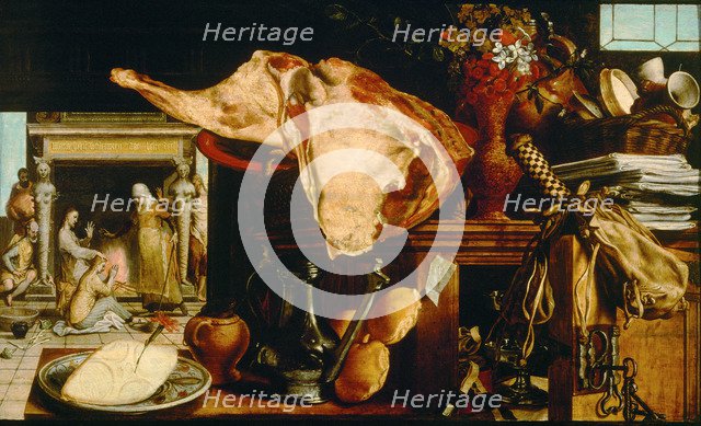 Vanity Still Life (Christ in the House of Martha and Mary), 1552. Artist: Aertsen, Pieter (1508-1575)