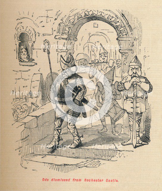 'Odo dismissed from Rochester Castle',  c1860, (c1860). Artist: John Leech.