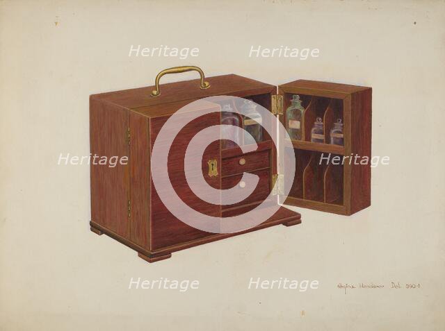 Portable Medicine Cabinet, c. 1938. Creator: Regina Henderer.