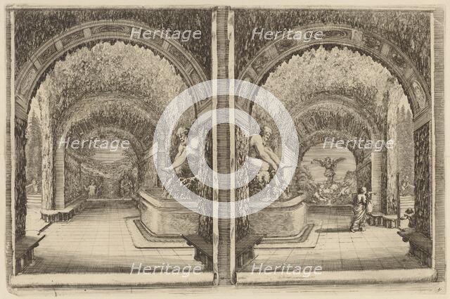 A Grotto Seen from Two Different View Points, probably 1653. Creator: Stefano della Bella.