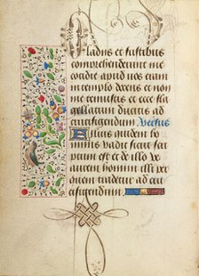 Decorated Text Page; Prayer Book of Charles the Bold, about 1471. Creator: Unknown.