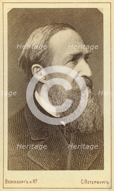 Jozef Ignacy Kraszewski, half-length portrait, facing front, between 1880 and 1886. Creator: Unknown.