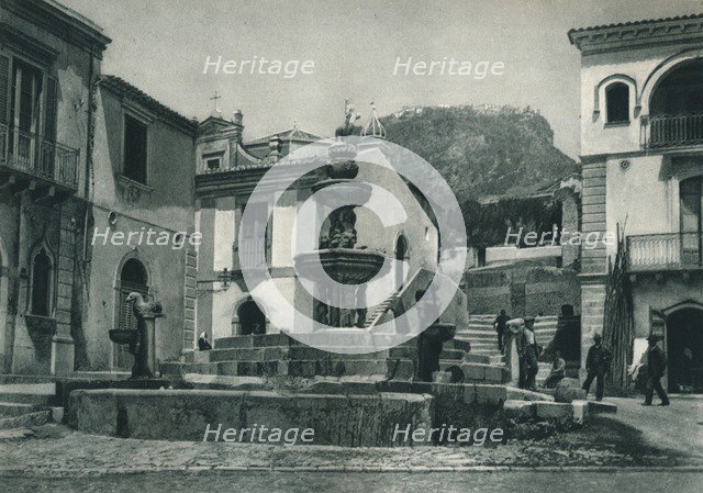 Public fountain, Taormina, Sicily, Italy, 1927. Artist: Eugen Poppel.