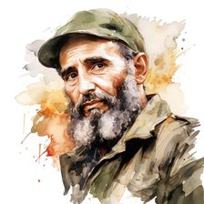 AI IMAGE - Portrait of Fidel Castro, 1980s, (2023). Creator: Heritage Images.