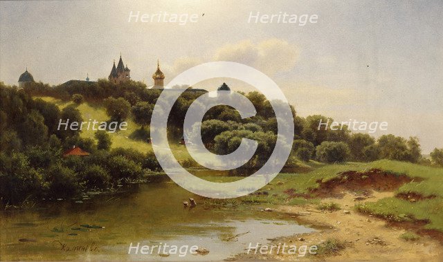 The Savvino-Storozhevsky Monastery near Zvenigorod, 1860. Artist: Kamenev, Lev Lyvovich (1833-1886)