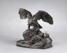 Eagle Holding a Heron, model n.d., cast c. 1857/1873. Creator: Antoine-Louis Barye.