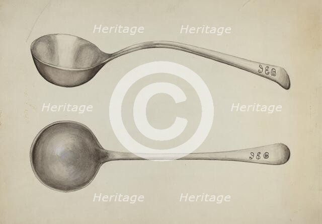 Silver Soup Ladle, c. 1936. Creator: John R. Towers.