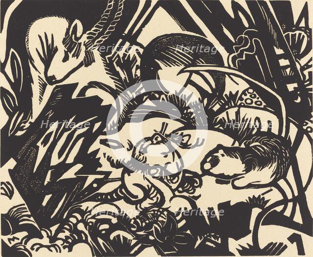 Animal Legend (Tierlegende), 1912. Creator: Franz Marc.