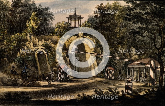 The Grand Caprice pavilion in the Catherine Park of Tsarskoye Selo, ca 1820. Artist: Langer, Valerian Platonovich (1799-after 1870)