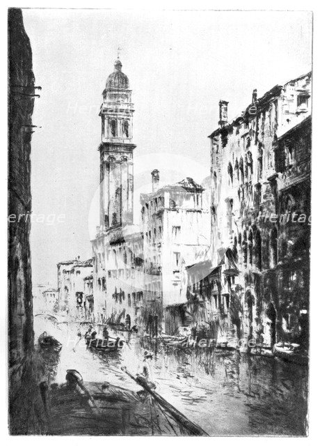 Greek Canal, Venice, 1930.Artist: JF Barry Pittar