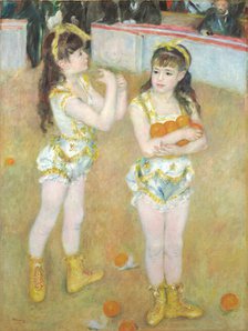 Acrobats at the Cirque Fernando (Francisca and Angelina Wartenberg), 1879. Creator: Pierre-Auguste Renoir.