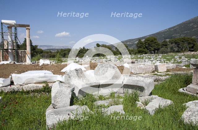 An exedra in Epidauros, Greece. Artist: Samuel Magal