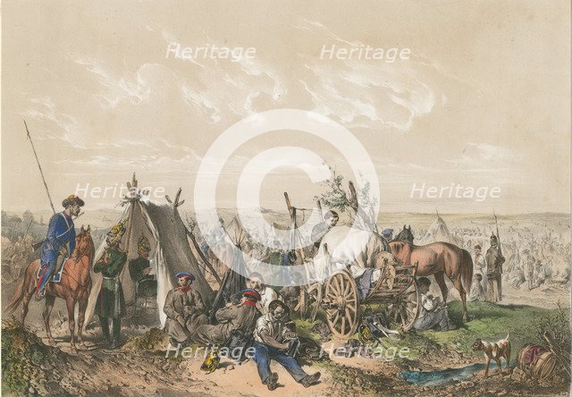 A Scene from the War of Independence in Hungary on 1849, ca. 1849. Artist: Strassgschwandtner, Josef Anton (1826-1881)