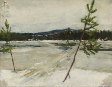 Path on the Ice, 1887. Creator: Akseli Gallen-Kallela.