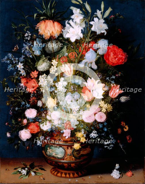 Bouquet of Flowers in a Ceramic Vase, c1610. Creator: Jan Brueghel the Younger.