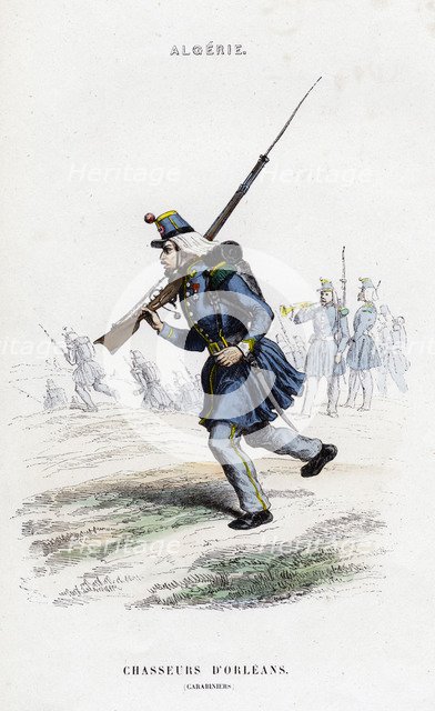 Carabineers; French Army in Algeria. Artist: Unknown