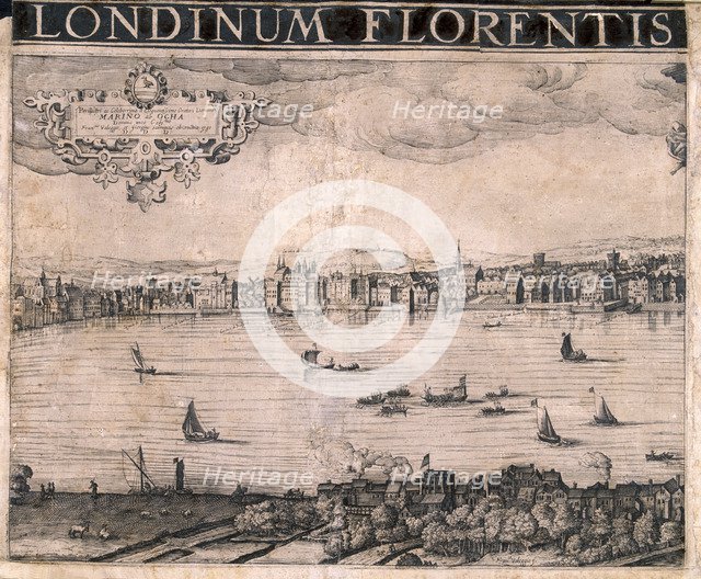 Panorama of London, 1629. Artist: Anon