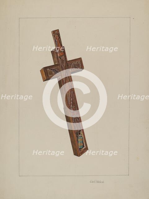 Cross, c. 1937. Creator: Carl Keksi.