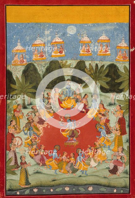 Krishna's Dance of Delight (Rasa Lila), between c1675 and c1700. Creator: Unknown.