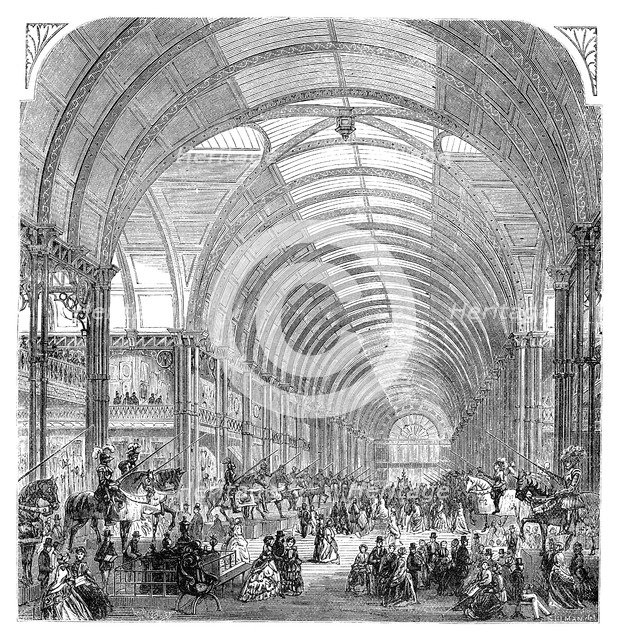 Interior view of the Manchester Exhibition, 1857 (late 19th century). Artist: Unknown