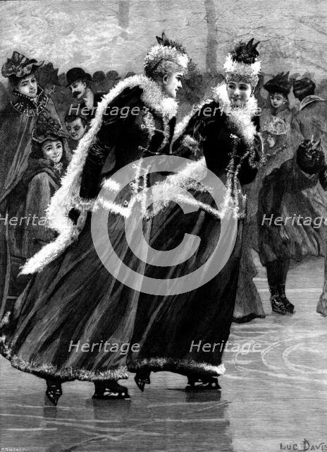 Sisters - drawn by Lucien Davis, 1895. Creator: R. Taylor.