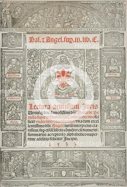 Frontispiece to a Book about the Law, 1533. Creator: Unknown.