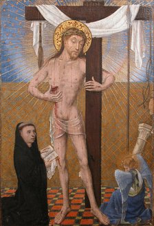 Man of Sorrows with Kneeling Donor, fourth quarter 15th century with modern additons. Creator: Unknown.