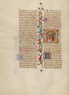 Initial G: All Saints; Missal, between about 1389 and 1400. Creator: Master of the Brussels Initials.