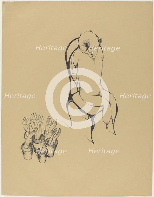 Hällucinationen (Hallucinations), 1920. Creator: Heinrich Hoerle.