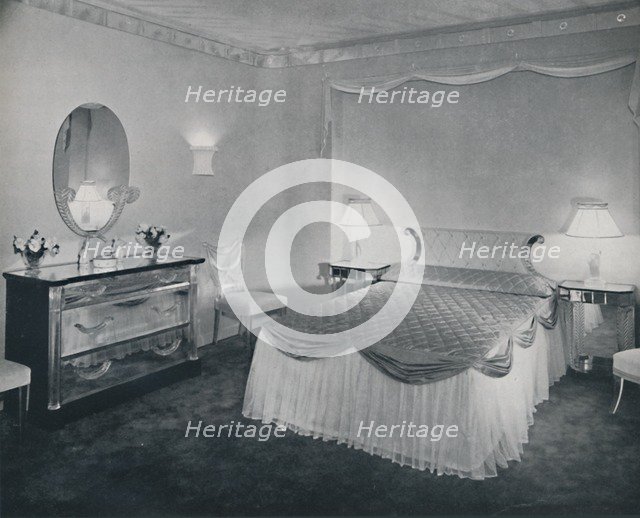 'The vibrant qualities of 'Plexiglas' are used to advantage in this bedroom', 1942.  Artist: Unknown.